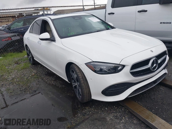 2025 Mercedes-Benz C 300 with VIN W1KAF4GB1SR243712, listed as a IAAI auction lot 41531516 with 4,506 mi miles and . Bid and sale history available at DreamBid. Image 1.
