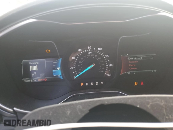 2016 Ford Fusion Titanium with VIN 3FA6P0K91GR118916, listed as a Copart auction lot 55839735 with 83,553 mi miles and Salvage title. Bid and sale history available at DreamBid. Image 9.