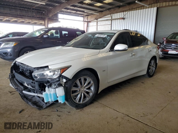 2016 Infiniti Q50 3.0t Premium with VIN JN1EV7AP6GM300482, listed as a Copart auction lot 49346165 with 60,743 mi miles and Salvage Title. Bid and sale history available at carsss.com. Image 1.