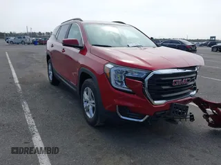 2023 GMC Terrain SLE with VIN 3GKALTEG0PL207699, listed as a IAAI auction lot 41791865 with 13,566 mi miles. Bid and sale history available at carsss.com. Image 1.