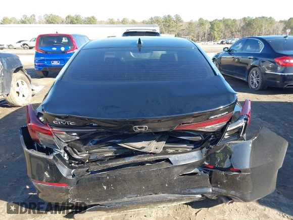 2025 Honda Civic Sport with VIN 2HGFE2F51SH525286, listed as a IAAI auction lot 41592317 with 3,554 mi miles and . Bid and sale history available at DreamBid. Image 16.