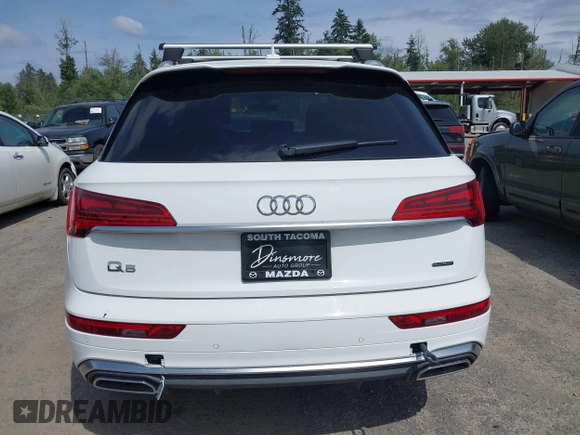 2022 Audi Q5 S line Premium Plus with VIN WA1EAAFY9N2112369, listed as a IAAI auction lot 42604571 with 58,303 mi miles and . Bid and sale history available at DreamBid. Image 16.