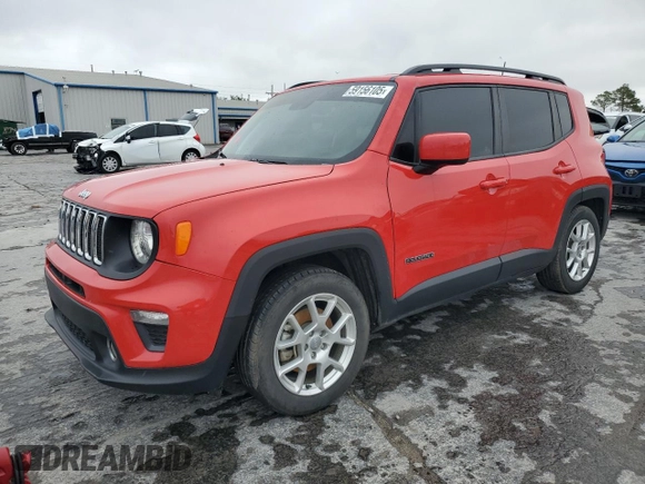 2020 Jeep Renegade Latitude with VIN ZACNJABB1LPL93994, listed as a Copart auction lot 59156105 with 101,904 mi miles and Salvage title. Bid and sale history available at DreamBid. Image 1.