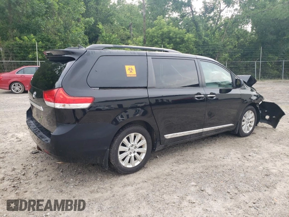2011 Toyota Sienna XLE with VIN 5TDDK3DC8BS020059, listed as a Copart auction lot 62954985 with 219,974 mi miles and Salvage title. Bid and sale history available at DreamBid. Image 3.