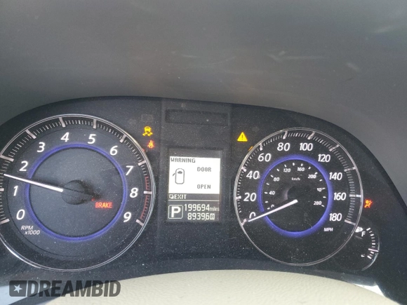 2015 Infiniti QX70 with VIN JN8CS1MU6FM381563, listed as a Copart auction lot 45113595 with 199,694 mi miles and Salvage title. Bid and sale history available at DreamBid. Image 9.