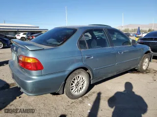 2000 Honda Civic EX with VIN 1HGEJ8644YL030870, listed as a Copart auction lot 83877424 with 155,495 mi miles and Salvage Title. Bid and sale history available at carsss.com. Image 3.