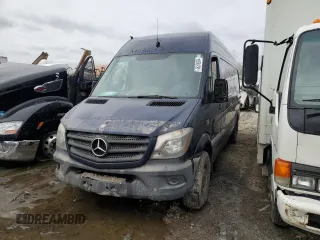 2015 Mercedes-Benz Sprinter Cargo EXT with VIN WD3PE8DC3F5954640, listed as a Copart auction lot 46268684 with Not Provided miles and Salvage Title. Bid and sale history available at carsss.com. Image 1.