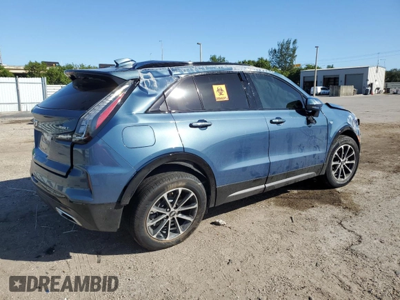 2024 Cadillac XT4 FWD Sport with VIN 1GYFZER40RF230208, listed as a Copart auction lot 80385984 with Not provided miles and Non repairable. Bid and sale history available at DreamBid. Image 3.