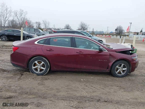 2016 Chevrolet Malibu LS with VIN 1G1ZB5ST9GF203071, listed as a IAAI auction lot 41729441 with 103,102 mi miles. Bid and sale history available at carsss.com. Image 14.