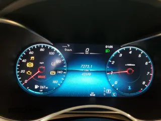 2021 Mercedes-Benz C 300 with VIN W1KWF8EBXMR626969, listed as a Copart auction lot 85229084 with 42,698 mi miles and Salvage Title. Bid and sale history available at carsss.com. Image 9.