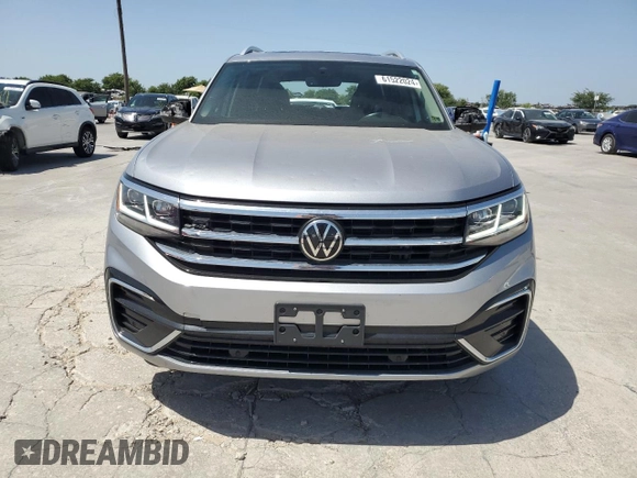 2022 Volkswagen Atlas 3.6L V6 SEL R-Line with VIN 1V2AR2CA2NC505987, listed as a Copart auction lot 61522024 with 57,703 mi miles and Salvage Title. Bid and sale history available at carsss.com. Image 5.