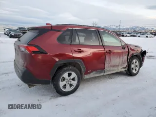 2019 Toyota RAV4 Hybrid XLE with VIN JTMRWRFV2KD035406, listed as a Copart auction lot 42767265 with 55,710 mi miles and Salvage Title. Bid and sale history available at carsss.com. Image 3.