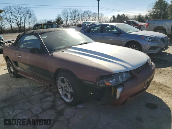 1998 Ford Mustang GT with VIN 1FAFP45X6WF213128, listed as a Copart auction lot 43036675 with 117,386 mi miles and Salvage Title. Bid and sale history available at carsss.com. Image 4.