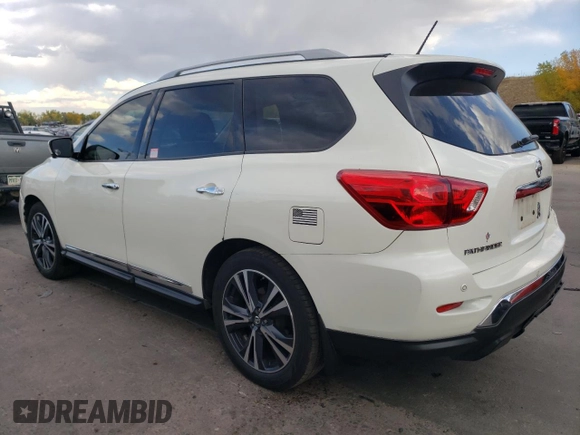 2018 Nissan Pathfinder Platinum with VIN 5N1DR2MM8JC666874, listed as a Copart auction lot 76594074 with 258,012 mi miles and Salvage title. Bid and sale history available at DreamBid. Image 2.