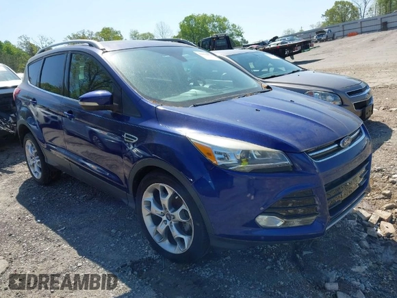 2014 Ford Escape Titanium with VIN 1FMCU0JX2EUB78596, listed as a IAAI auction lot 41994873 with 96,437 mi miles. Bid and sale history available at carsss.com. Image 1.