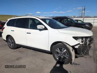 2018 Nissan Pathfinder S with VIN 5N1DR2MM0JC642391, listed as a Copart auction lot 53089395 with 91,571 mi miles and Salvage Title. Bid and sale history available at DreamBid. Image 4.