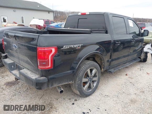 2017 Ford F-150 XL with VIN 1FTEW1EF3HFC22399, listed as a IAAI auction lot 41509258 with 77,948 mi miles. Bid and sale history available at carsss.com. Image 4.