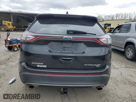 2015 Ford Edge Titanium with VIN 2FMPK4K86FBB83488, listed as a Copart auction lot 53333305 with 233,804 mi miles and Salvage Title. Bid and sale history available at carsss.com. Image 6.