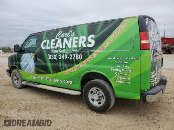 2018 Chevrolet Express Cargo Van with VIN 1GCWGAFG9J1906904, listed as a Copart auction lot 47109625 with 146,396 mi miles and Clean Title. Bid and sale history available at carsss.com. Image 2.