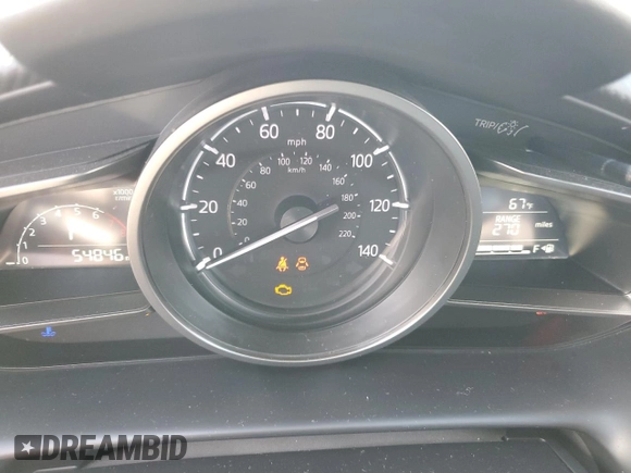 2018 Mazda CX-3 Touring with VIN JM1DKDC77J0318422, listed as a Copart auction lot 44514825 with 54,846 mi miles and Salvage Title. Bid and sale history available at carsss.com. Image 9.