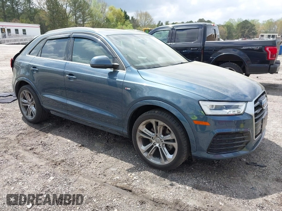 2018 Audi Q3 Premium Plus z VIN WA1JCCFS8JR014631, wystawiony jako IAAI lot #41958696 z przebiegiem 94 063 mil mil oraz . Historia ofert i sprzedaży dostępna na DreamBid. Obrazek 1.