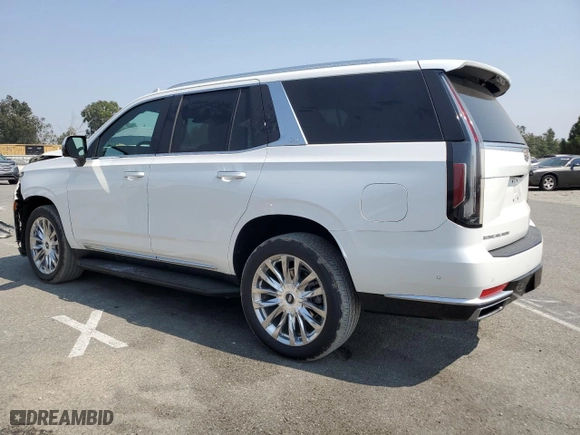 2021 Cadillac Escalade Premium Luxury with VIN 1GYS4BKL4MR215800, listed as a Copart auction lot 71655614 with 42,844 mi miles and Salvage Title. Bid and sale history available at carsss.com. Image 2.