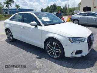 2018 Audi A3 Sedan Premium with VIN WAUB8GFF3J1064273, listed as a IAAI auction lot 42155689 with 92,737 mi miles. Bid and sale history available at carsss.com. Image 1.