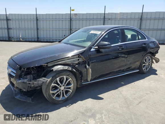 2016 Mercedes-Benz C 300 Luxury with VIN 55SWF4KB8GU137227, listed as a Copart auction lot 57809045 with 125,785 mi miles and Salvage title. Bid and sale history available at DreamBid. Image 1.