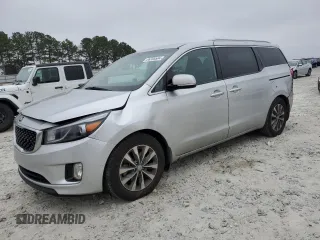 2016 Kia Sedona SX with VIN KNDMC5C12G6129925, listed as a Copart auction lot 86395504 with 195,000 mi miles and Salvage Title. Bid and sale history available at carsss.com. Image 1.