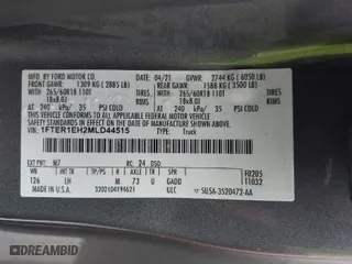 2021 Ford Ranger XL with VIN 1FTER1EH2MLD44515, listed as a IAAI auction lot 41915312 with 16,679 mi miles. Bid and sale history available at carsss.com. Image 9.