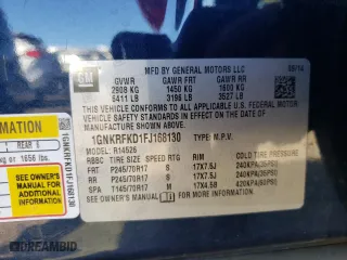 2015 Chevrolet Traverse LS with VIN 1GNKRFKD1FJ168130, listed as a Copart auction lot 74000824 with 0 mi miles and Salvage Title. Bid and sale history available at carsss.com. Image 13.
