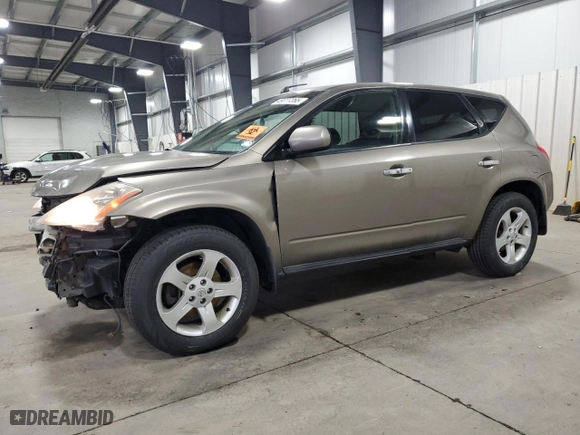 2003 Nissan Murano SL with VIN JN8AZ08T03W122744, listed as a Copart auction lot 49777265 with 154,997 mi miles and Salvage Title. Bid and sale history available at carsss.com. Image 1.