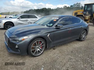 2021 Genesis G70 3.3T z VIN KMTG34LE2MU071155, wystawiony jako Copart lot #55667185 z przebiegiem 51 009 mil mil oraz Szkoda całkowita • Salvage title. Historia ofert i sprzedaży dostępna na DreamBid. Obrazek 1.