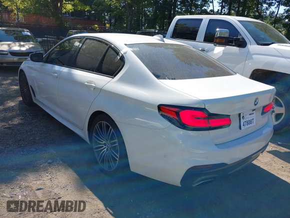 2019 BMW 5 Series 540i xDrive with VIN WBAJE7C52KWW14938, listed as a IAAI auction lot 40177765 with 57,722 mi miles and . Bid and sale history available at carsss.com. Image 3.
