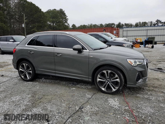2019 Audi Q3 S line Premium Plus with VIN WA1EECF30K1067764, listed as a Copart auction lot 43360235 with 35,383 mi miles and Salvage Title. Bid and sale history available at carsss.com. Image 4.