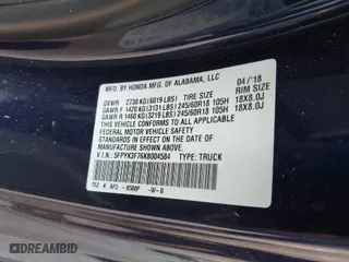 2019 Honda Ridgeline RTL-E with VIN 5FPYK3F76KB004584, listed as a IAAI auction lot 41472368 with 49,251 mi miles. Bid and sale history available at carsss.com. Image 9.