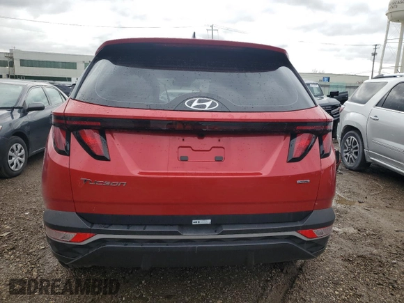 2022 Hyundai Tucson SE with VIN 5NMJACAE2NH062908, listed as a Copart auction lot 81421444 with 36,284 mi miles and Salvage Title. Bid and sale history available at carsss.com. Image 6.