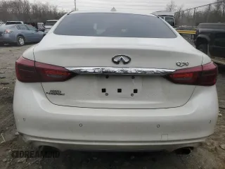 2021 Infiniti Q50 Luxe with VIN JN1EV7BR6MM752279, listed as a Copart auction lot 43903675 with 52,400 mi miles and Salvage Title. Bid and sale history available at carsss.com. Image 6.