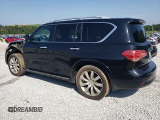 2011 Infiniti QX56 8-passenger with VIN JN8AZ2NC3B9301292, listed as a Copart auction lot 64829454 with 175,001 mi miles and Salvage Title. Bid and sale history available at carsss.com. Image 2.