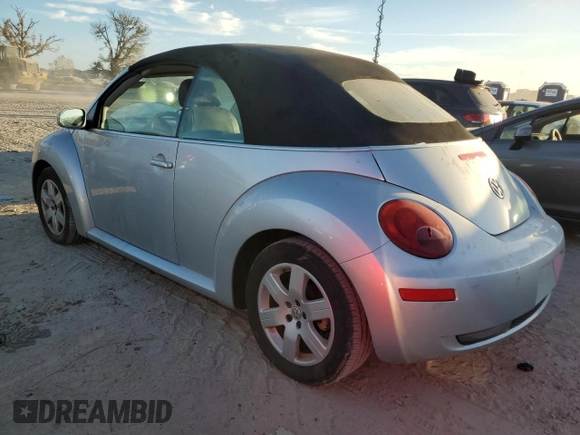 2007 Volkswagen Beetle with VIN 3VWRF31Y57M401298, listed as a Copart auction lot 75932844 with Not provided miles and Non repairable. Bid and sale history available at DreamBid. Image 2.