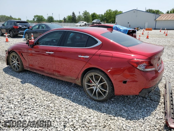 2019 Genesis G70 Advanced z VIN KMTG34LE0KU024820, wystawiony jako Copart lot #58488615 z przebiegiem 81 576 mil mil oraz Szkoda całkowita • Salvage title. Historia ofert i sprzedaży dostępna na DreamBid. Obrazek 2.