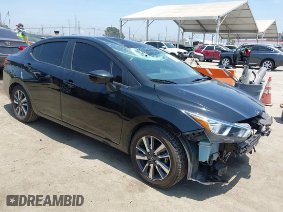 2021 Nissan Versa SV with VIN 3N1CN8EVXML891492, listed as a IAAI auction lot 42484002 with 65,607 mi miles and . Bid and sale history available at DreamBid. Image 1.