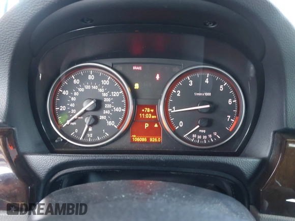 2012 BMW 3 Series 328i with VIN WBAUT9C59CA192292, listed as a IAAI auction lot 42150864 with 106,086 mi miles and . Bid and sale history available at DreamBid. Image 7.
