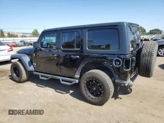 2018 Jeep Wrangler Unlimited Sport S with VIN 1C4HJXDG6JW145865, listed as a Copart auction lot 59041465 with 93,513 mi miles and Salvage title. Bid and sale history available at DreamBid. Image 2.
