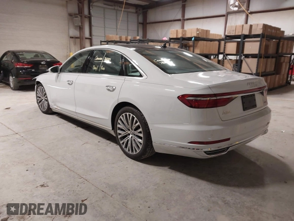2019 Audi A8 L with VIN WAU8DAF89KN008109, listed as a IAAI auction lot 41636057 with 34,325 mi miles. Bid and sale history available at carsss.com. Image 3.