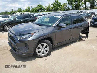 2019 Toyota RAV4 LE with VIN JTMG1RFV4KJ011227, listed as a Copart auction lot 62350555 with 75,541 mi miles and Salvage title. Bid and sale history available at DreamBid. Image 1.