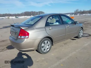 2008 Kia Spectra SX with VIN KNAFE121385500379, listed as a IAAI auction lot 41368598 with 1 mi miles. Bid and sale history available at carsss.com. Image 4.