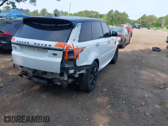 2021 Land Rover Range Rover Sport HST with VIN SALWS2RU9MA758563, listed as a IAAI auction lot 42407106 with 45,948 mi miles and . Bid and sale history available at DreamBid. Image 4.