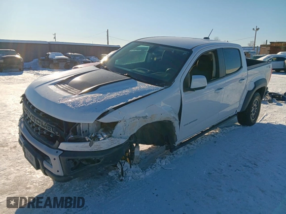 2021 Chevrolet Colorado 4WD ZR2 z VIN 1GCGTEENXM1115535, wystawiony jako Copart lot #48066475 z przebiegiem 61 905 mil mil oraz Szkoda całkowita • Salvage title. Historia ofert i sprzedaży dostępna na DreamBid. Obrazek 1.