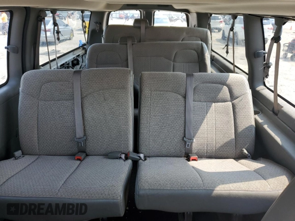 2019 Chevrolet Express Passenger LT with VIN 1GAZGPFG6K1263857, listed as a Copart auction lot 58987635 with 127,347 mi miles and Salvage title. Bid and sale history available at DreamBid. Image 10.